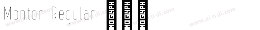 Monton Regular字体转换